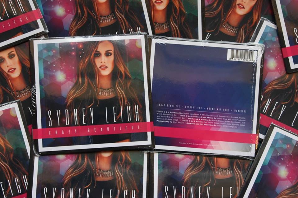 Hot off the press!!! Sydney Leigh Crazy Beautiful EP Cd's available. Contact me through my email (sydney@sydneyleighmusic.com) for purchase ($5 each)!!